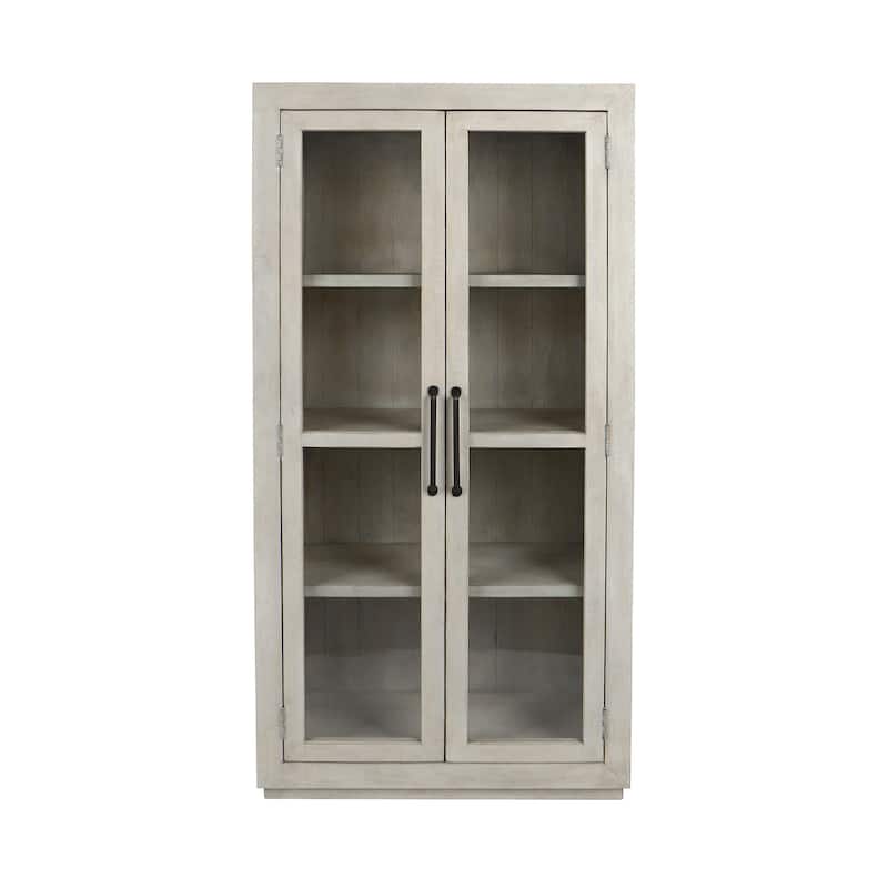 Kasey Reclaimed Pine Display Cabinet by Kosas Home - Distressed Grey