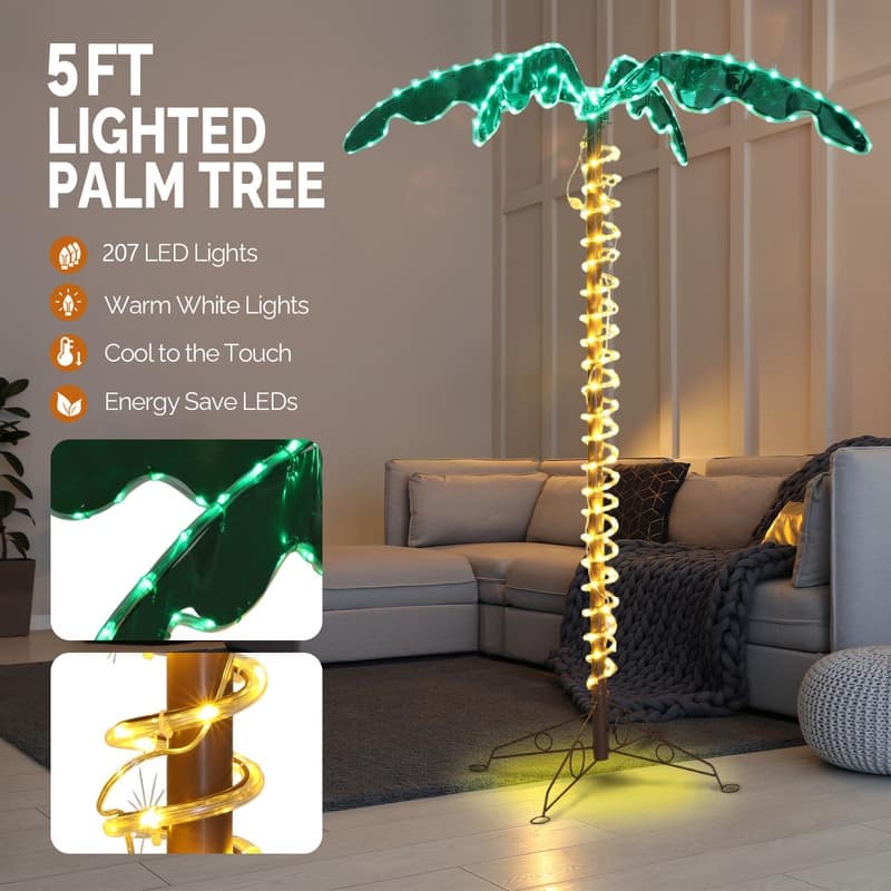 LED Garden Coconut Tree Decoration - Green