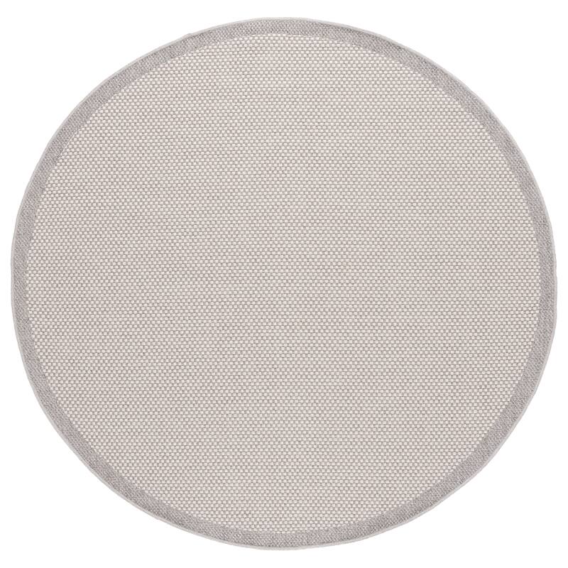 SAFAVIEH Sisal All-Weather Tilda Transitional Rug - 6'7" Round - Ivory/Grey