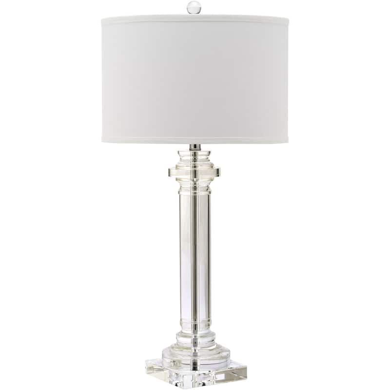 SAFAVIEH Lighting Carie 30-inch Crystal Crystal Column Lamp - 15" x 15" x 30" - 15Wx15Dx30H