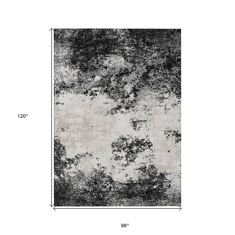 HomeRoots Abstract Transitional Rectangle Outdoor Rug