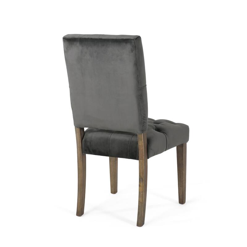 39" Modern Set of 2 Dining Chairs with Button-Tufted Backrest Seat, Solid Wood Legs for Dining Room Living Room and Bedroom