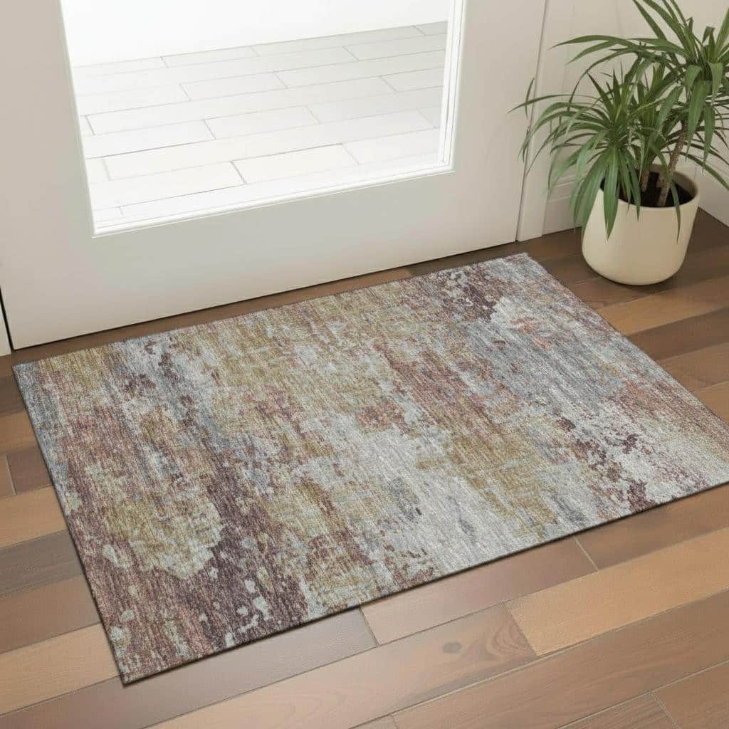 HomeRoots Abstract Transitional Rectangle Area Rug - 3' X 5'