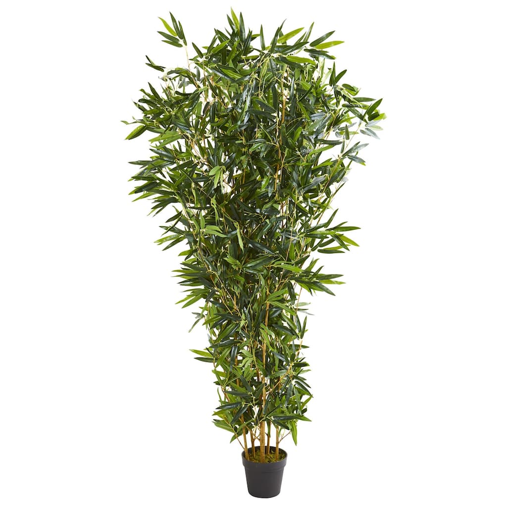 Artificial Bamboo Tree 6ft - Indoor Outdoor Real Touch Tropical Decor 72 inch - Green - 61 Inches and Over