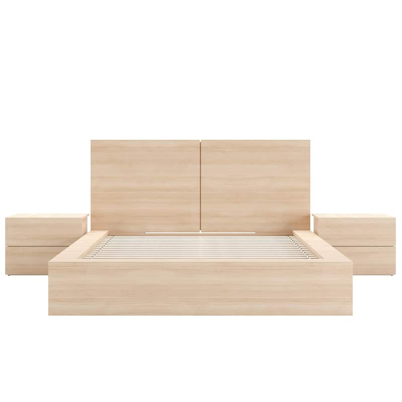 James 4-Piece Bedroom Set with Bed, Headboard, and 2 Nightstands