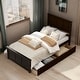 preview thumbnail 2 of 21, Twin Platform Storage Kids Bed with 2-Drawers, Solid Wood Frame, Drawers with Wheels for Easy Access, Easy Assembly, Espresso