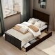 preview thumbnail 1 of 20, Twin Platform Storage Kids Bed with 2-Drawers, Sturdy Wood Frame, Space-Saving, Espresso Espresso