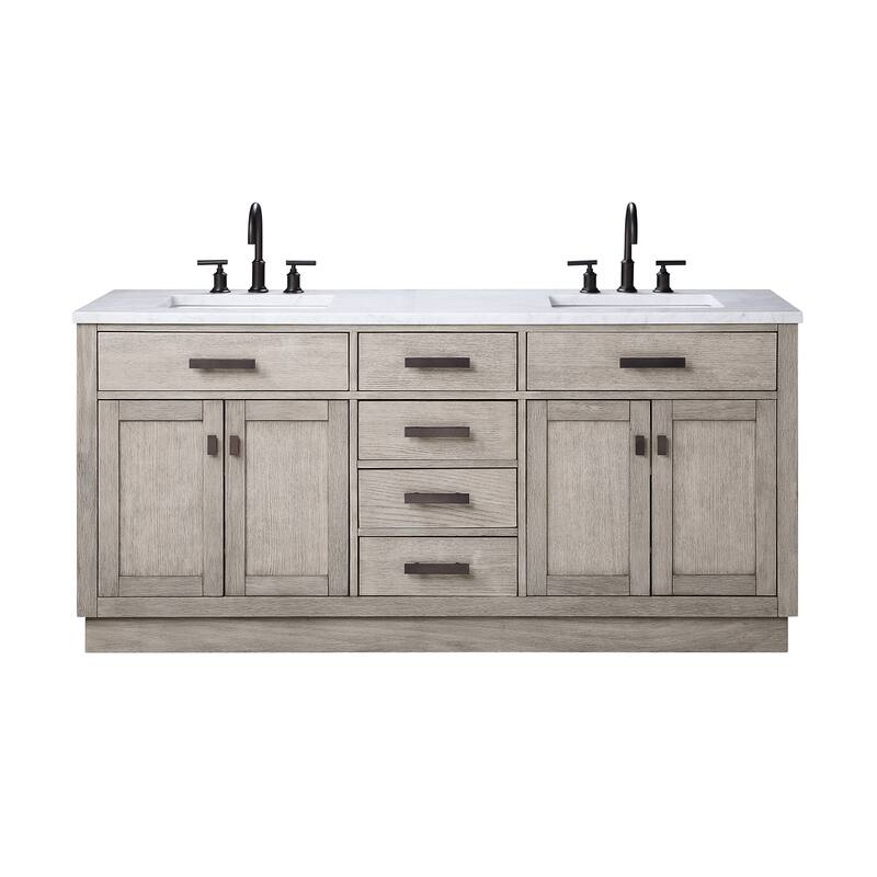 Chestnut 72" Double Bathroom Vanity Vanity with Faucet(s)