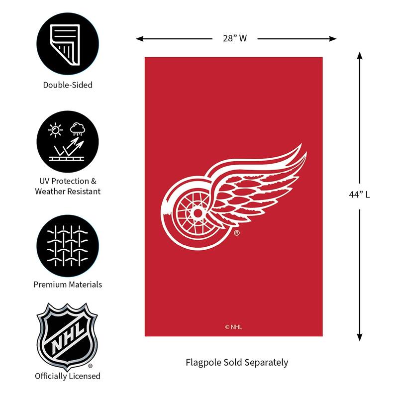 Applique Flag, House Size, Detroit Red Wings