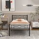 preview thumbnail 2 of 38, VECELO 14 Inch Twin Size Metal Platform Bed Frame,Kids Bed Set of 2, Bed Frame Set of 2