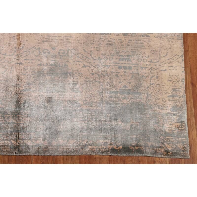 Abstract Modern Area Rug Handmade Contemporary Wool Carpet - 9'0" X 11'9"