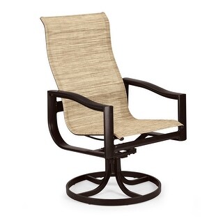 Belvedere Sling Java Aluminum Swivel Chair - Bed Bath & Beyond - 39168861 image.
