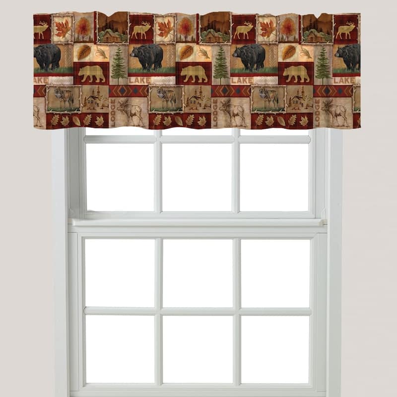 Laural Home Lodge Collage Window Valance 60x18 - 60" x 18"