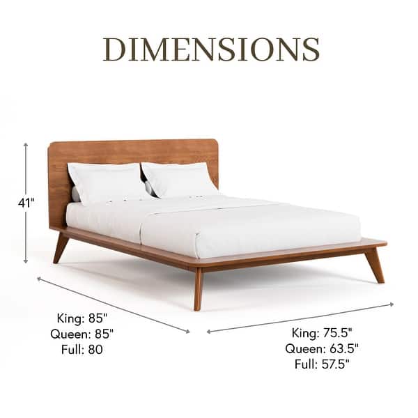 dimension image slide 1 of 2, Furniture of America Beau Midcentury 2-Piece Kids Low Profile Platform Bed and Nightstand Set