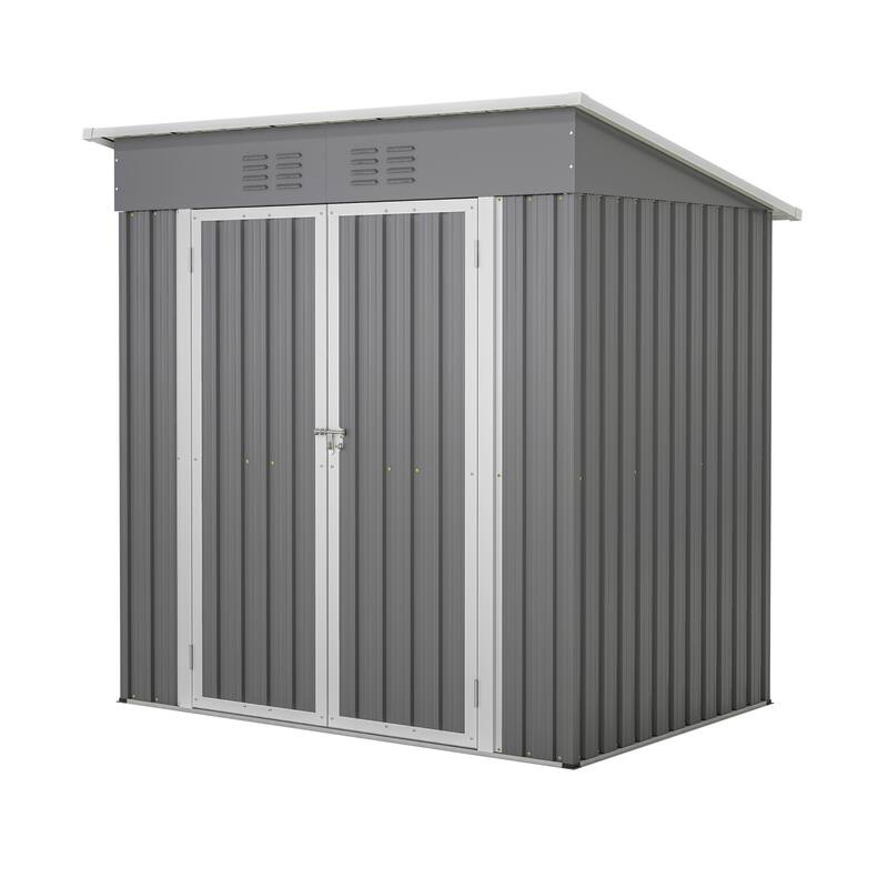 6'x4' Outdoor Metal Storage Shed Lockable