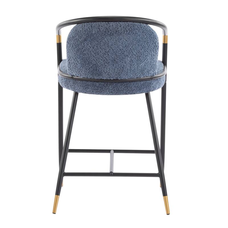 Devin 26" H Upholstered Counter Stool with Metal Frame (Set of 2) by Christopher Knight Home