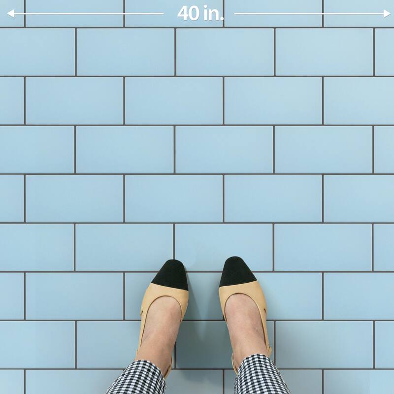 Merola Tile Piscina Brick Matte Light Blue 4-3/4" x 9-5/8" Porcelain Floor and Wall Tile