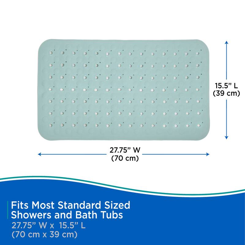 Kenney TPE Bath Shower, and Tub Mat, 15.5" W x 27.75" L