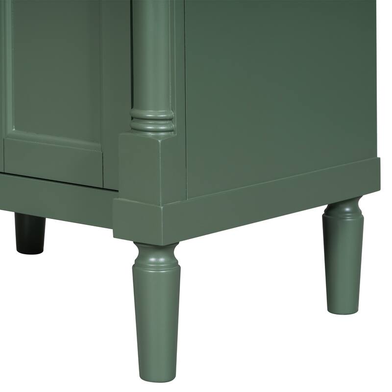 24'' Bathroom Vanity with Top Sink, 2-Tier Modern Bathroom Storage Cabinet