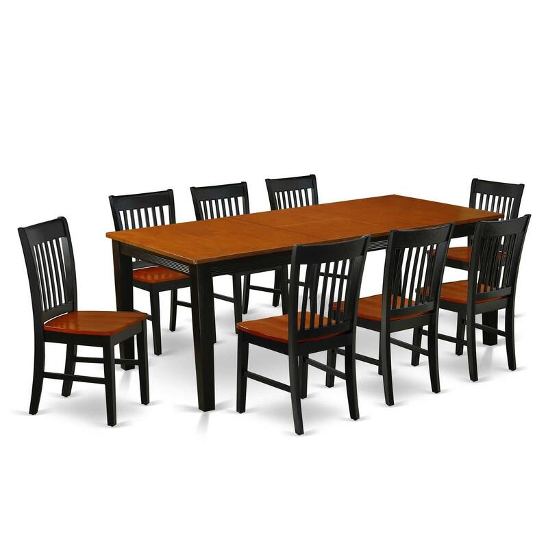 Victorian Dining Room Table Set 9Pc Rectangular 60-78" with 8 Chairs