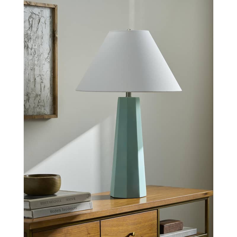 Livabliss Millau Rustic Accent Table Lamp - Green/White
