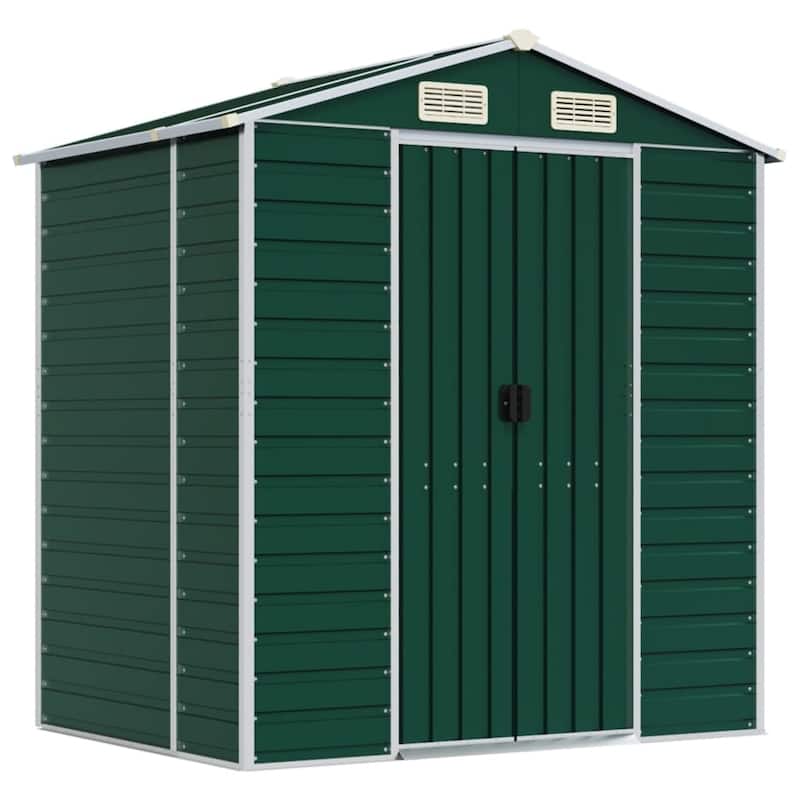 vidaXL Garden Shed Metal Outdoor Storage Shed Anthracite Galvanized Steel