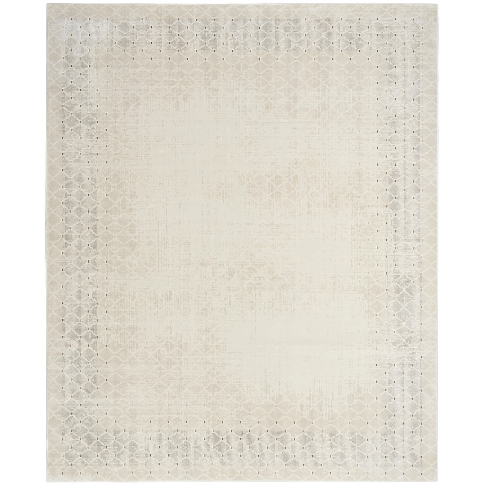 DKNY Grand Street Indoor only Cream / Ivory Geometric Area Rug