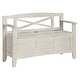 preview thumbnail 28 of 34, Entryway Bench with Flip Up Storage Distressed White