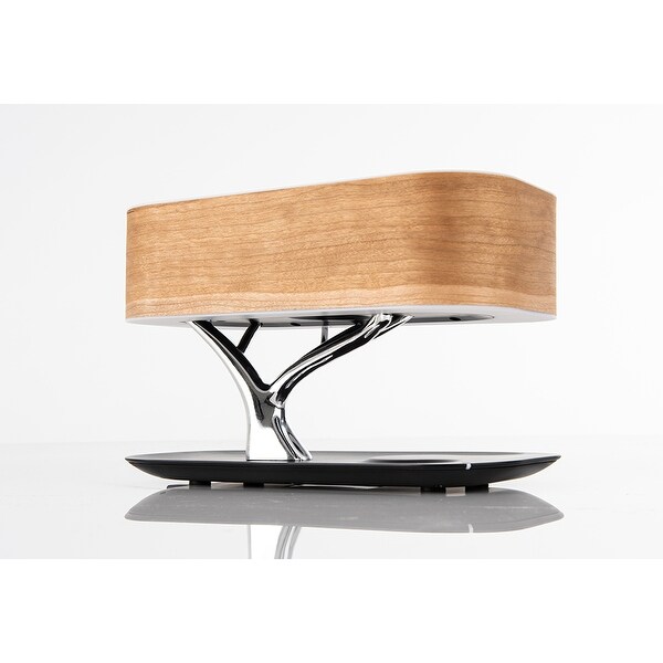 bonsai bluetooth speaker lamp with wireless charging pad