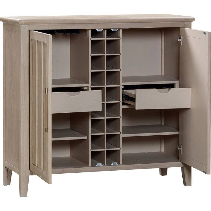 Marisole 2-Door 2-Drawer Bar Cabinet with Stemware Rack & Wine Rack