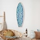 preview thumbnail 14 of 12, American Art Decor Reyn Spooner 50th State Waves Surfboard Plaque - 8" x 24" - 8" x 24" x 0.75"