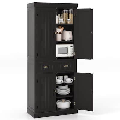 Gymax 72'' Kitchen Pantry Storage Cabinet Tall Freestanding Cupboard - See Details
