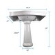 preview thumbnail 8 of 15, Darbyshire White Pedestal Sink with 8" Widespread Faucet Holes and Overflow (Set of 2)
