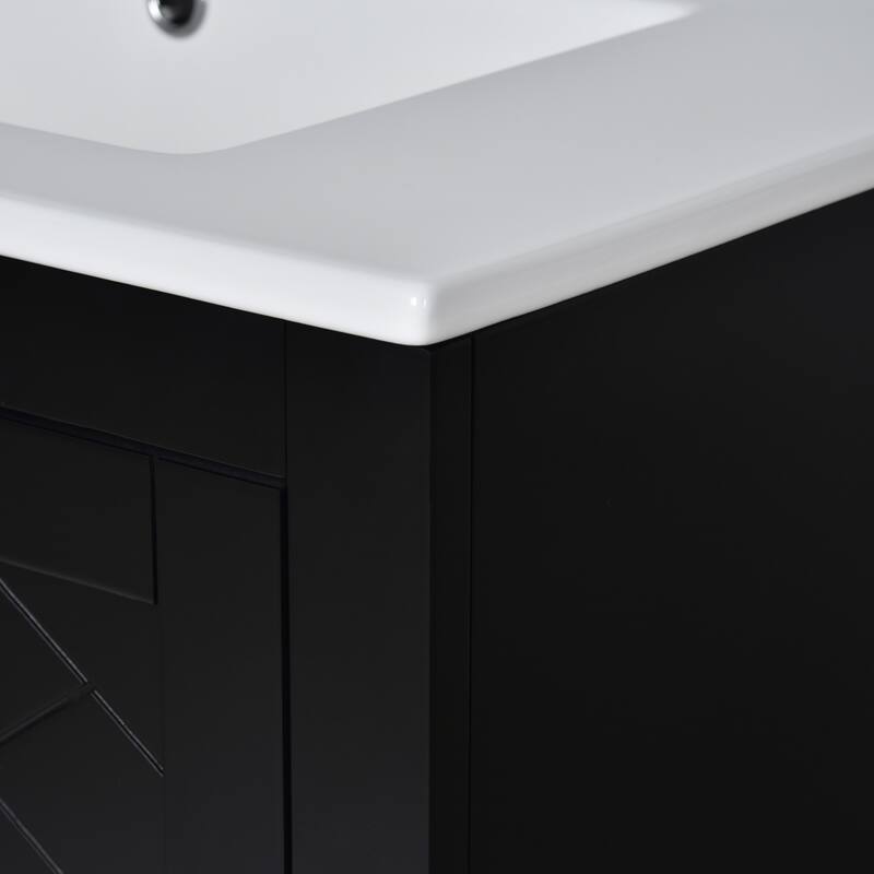 30" Bathroom Vanity with Ceramic Sink