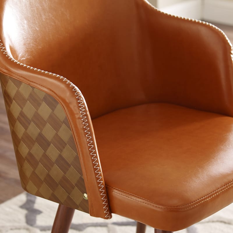 Art Leon Mid-century Swivel Accent Armchair