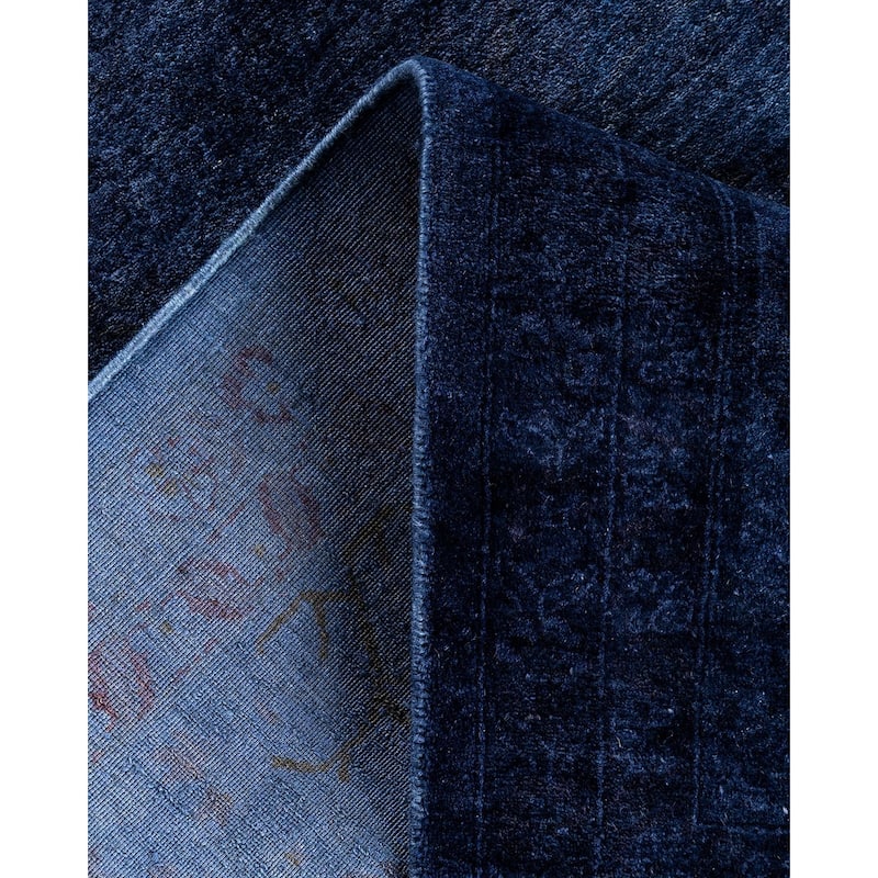Contemporary Overdyed Wool Hand Knotted Area Rug - 6' 0" x 9' 0"