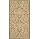 SAFAVIEH Courtyard Bettylou Indoor/ Outdoor Damask Area Rug - 2' x 3'7" - Olive/Natural