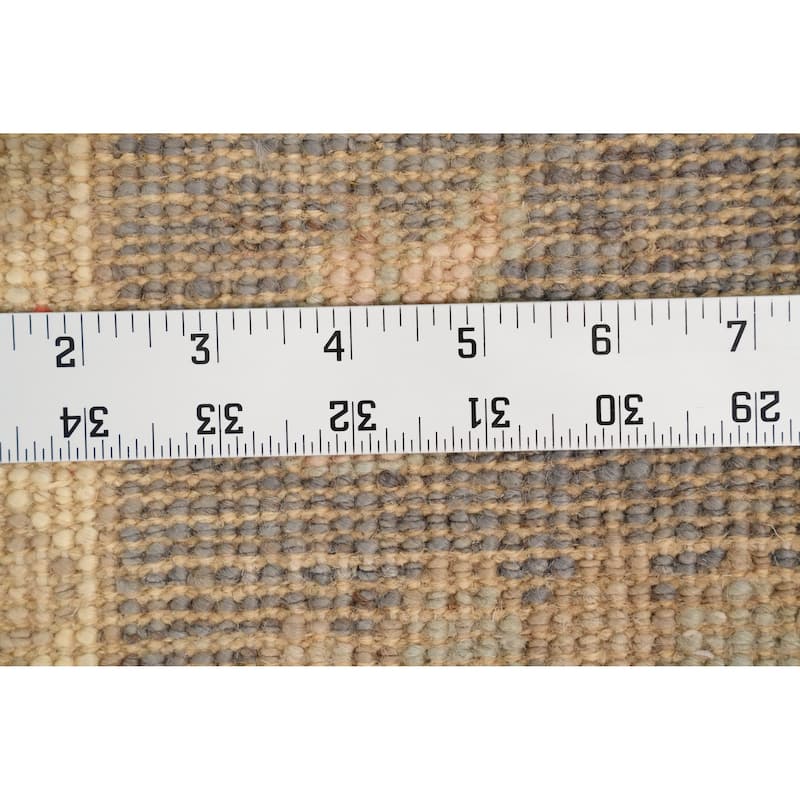 Hand Knotted Oriental 100% Wool Carpet Transitional All-Over Brown Oushak Area Rug - 6' 8'' X 5' 3''