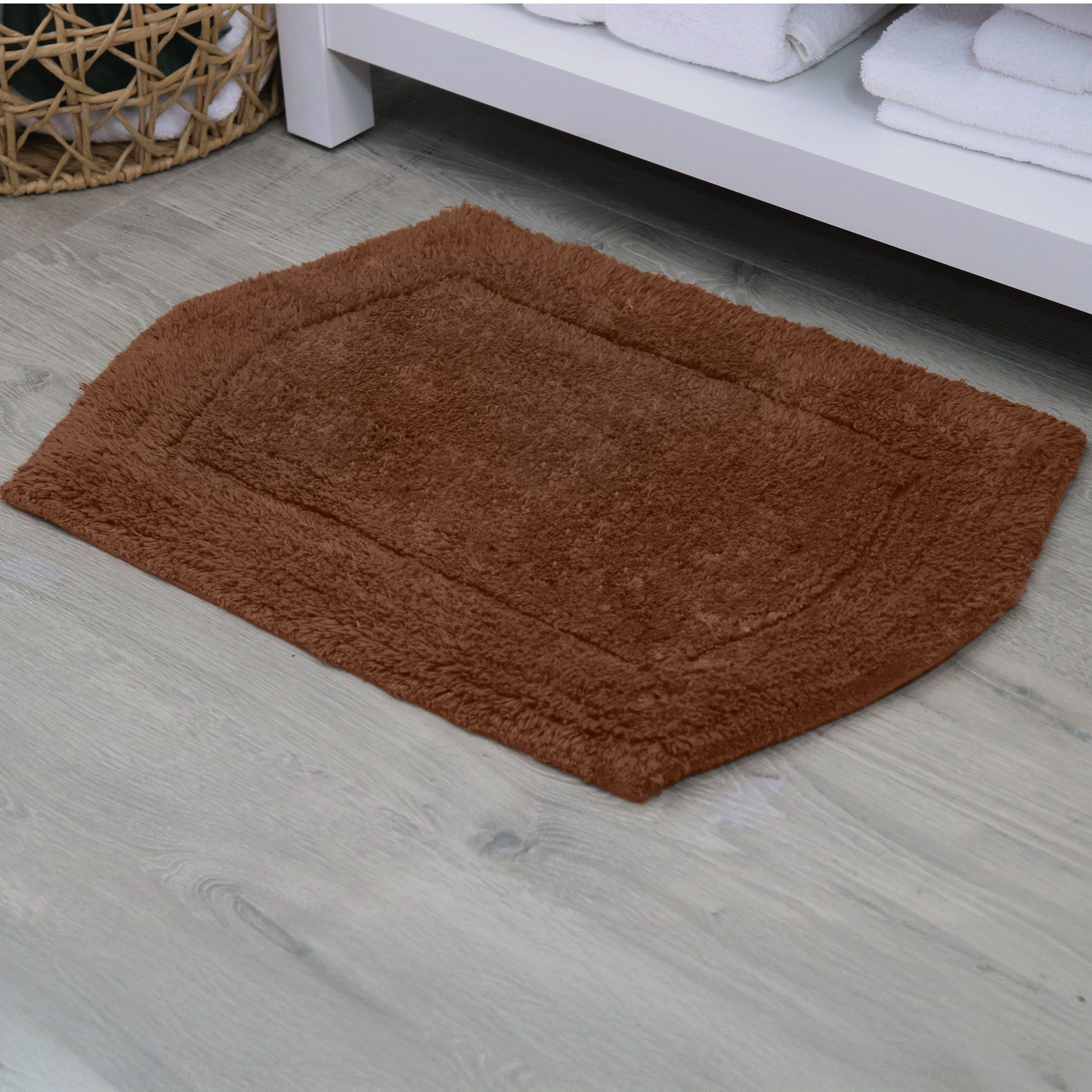 Home Weavers Waterford Collection Cotton Bath Rug | Soft & Absorbent | Machine Washable | 24"x40" Rectangle