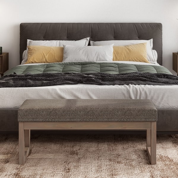 slide 2 of 48, WYNDENHALL Madison 44 inch Wide Contemporary Rectangle Ottoman Bench Mink-Brown