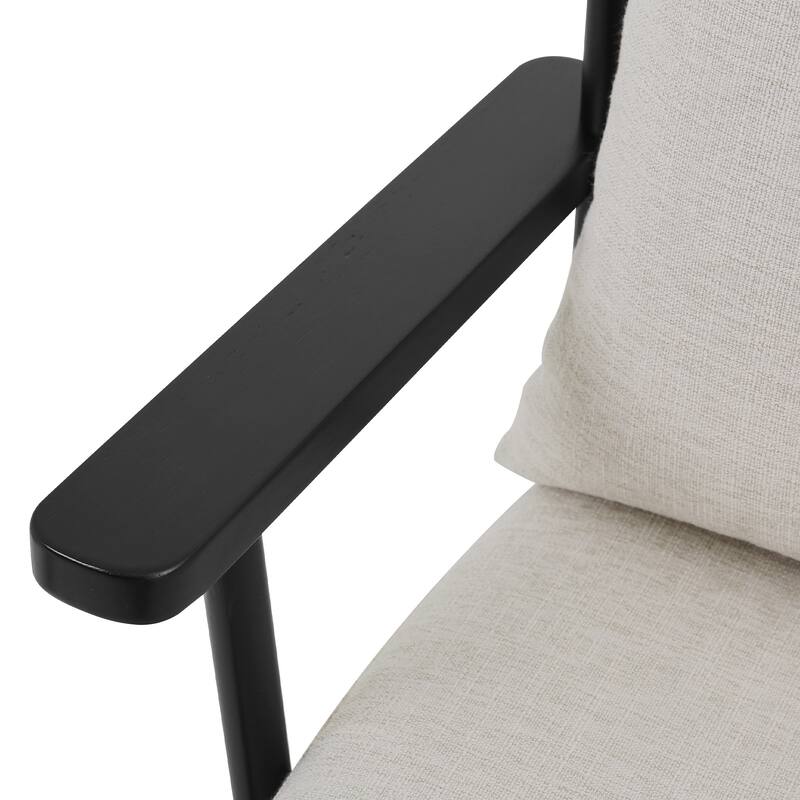 Modern Solid Wood Accent Chairs Set of 2 with Removable Cushion - 22.4 in. W x 27.5 in. D x 34 in. H