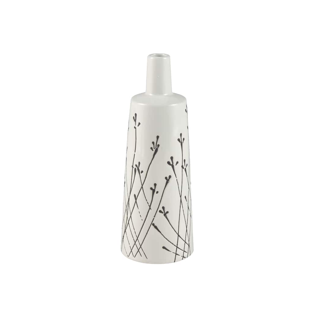Atlas Melton White Earthenware Vase
