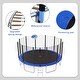 preview thumbnail 9 of 7, 16FT Trampoline for Kids with Safety Enclosure Net, Basketball Hoop and Ladder, Easy Assembly Round Outdoor Recreational Trampol