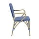 preview thumbnail 5 of 6, Courtnie French Blue PE Wicker Outdoor Dining Chairs (Set of 2) by Furniture of America - Set of 2