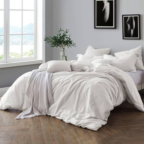 Swift Home Premium Cotton Prewashed Chambray Duvet Cover Set