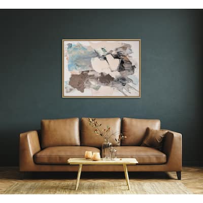 Kate and Laurel Sylvie Painted Flow I Framed Canvas by Amy Lighthall
