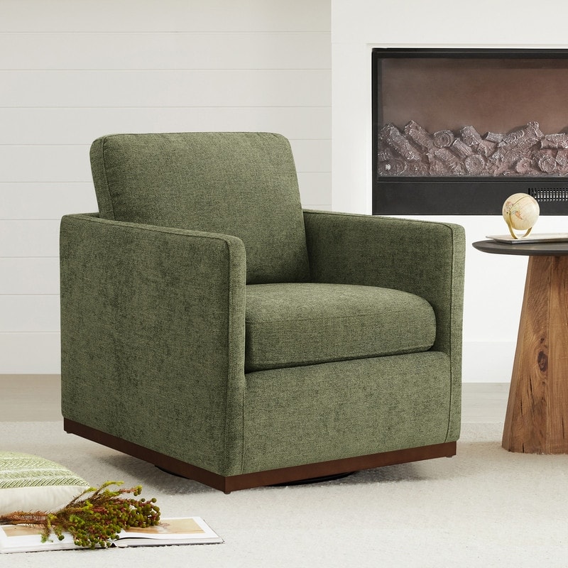 Spruce & Spring Shane Modern Swivel Accent Arm Chair