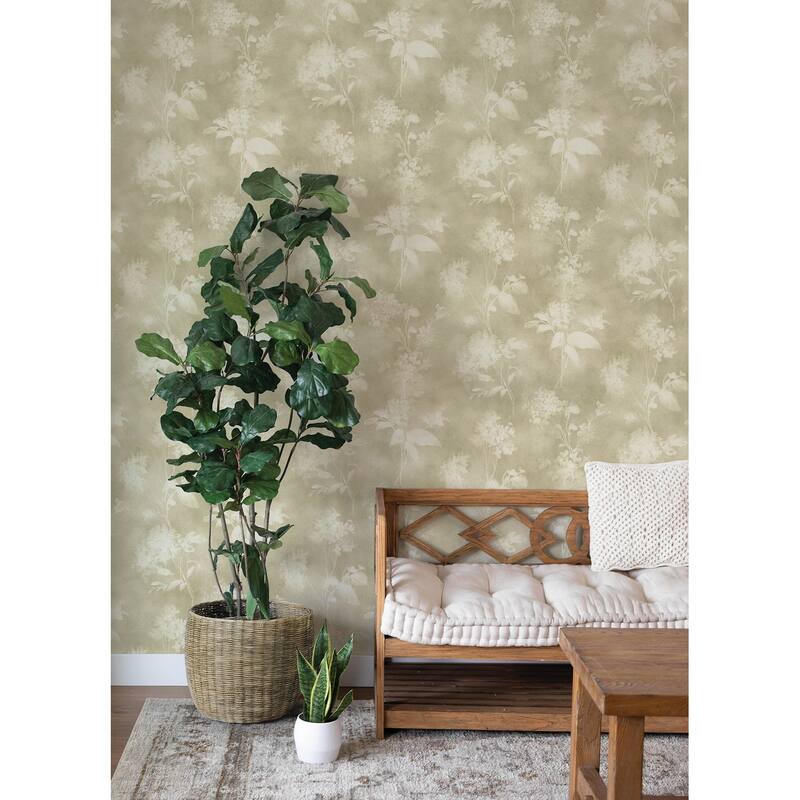 A-Street Prints Izara Light Green Botanical Wallpaper