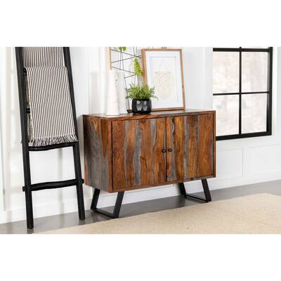 Coaster Furniture Mathis Sled Base Accent Cabinet Sheesham Grey - 40.00'' x 16.00'' x 30.00''