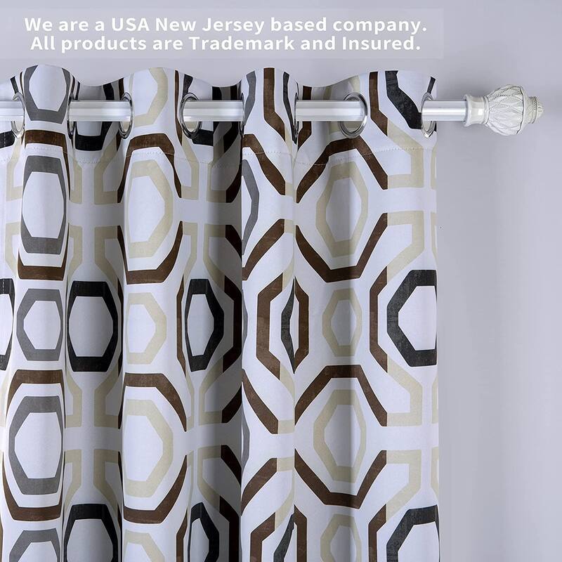 DriftAway Camden Geometric Lattice Printed Grommet Blackout Curtains